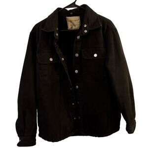 Jach's New York Jacket Faux Fur Lined Black Size Medium No Hood